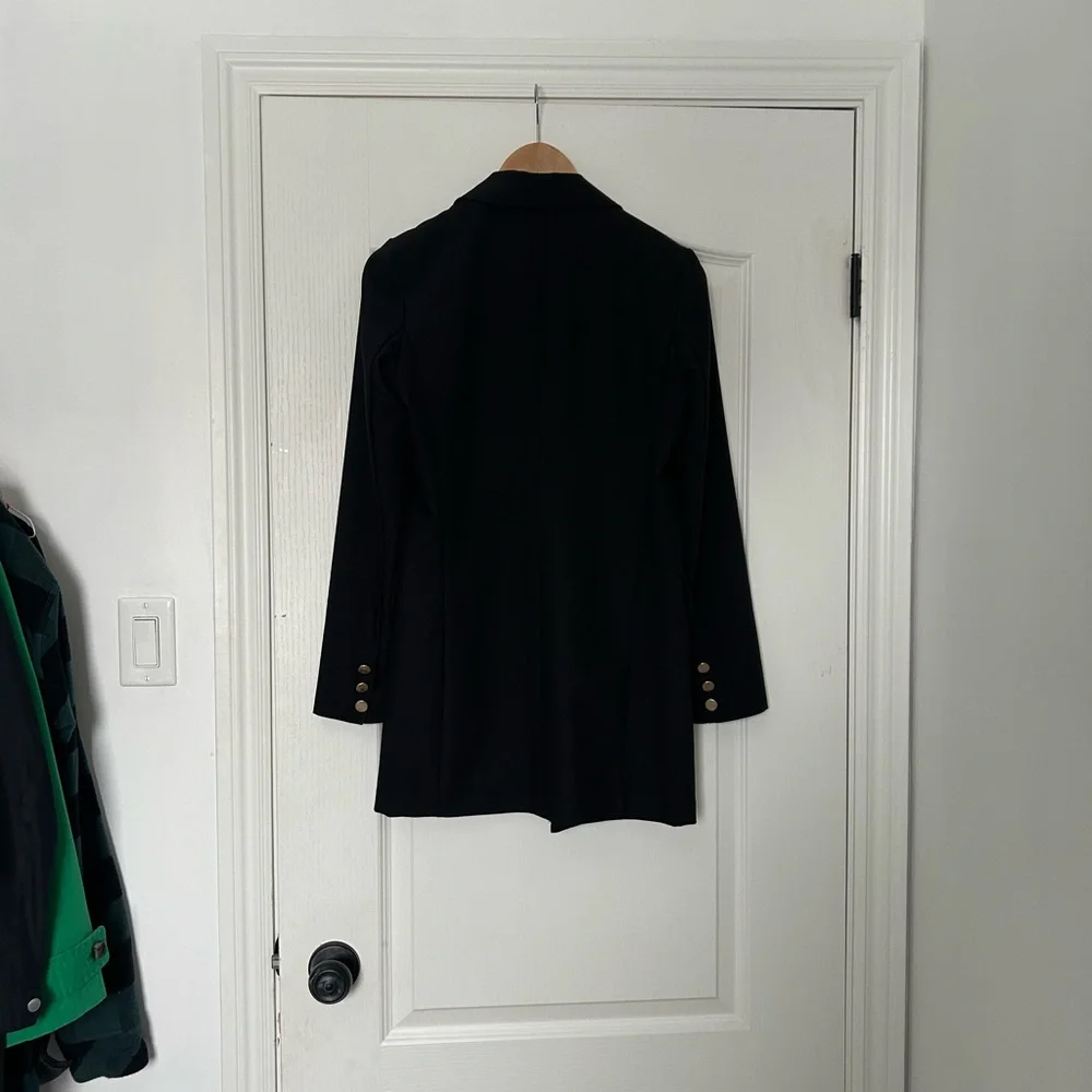 Dynamite Elegant Black Blazer with Gold Accents - Picture 3 of 4